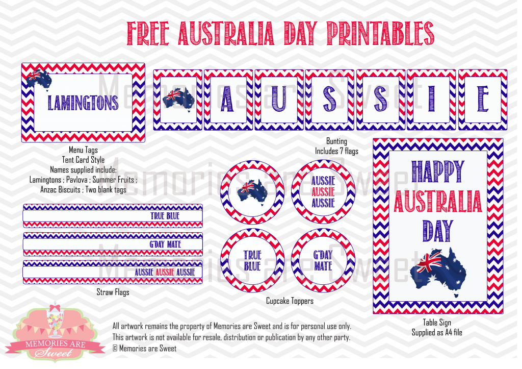 Australia Day Printables Lifes Little Celebration