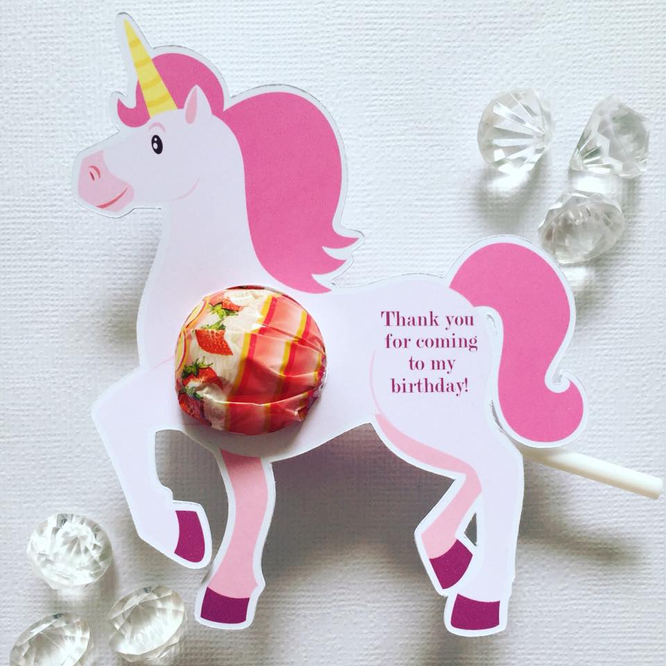 Unicorn party favours - Glitter and Glue Designs