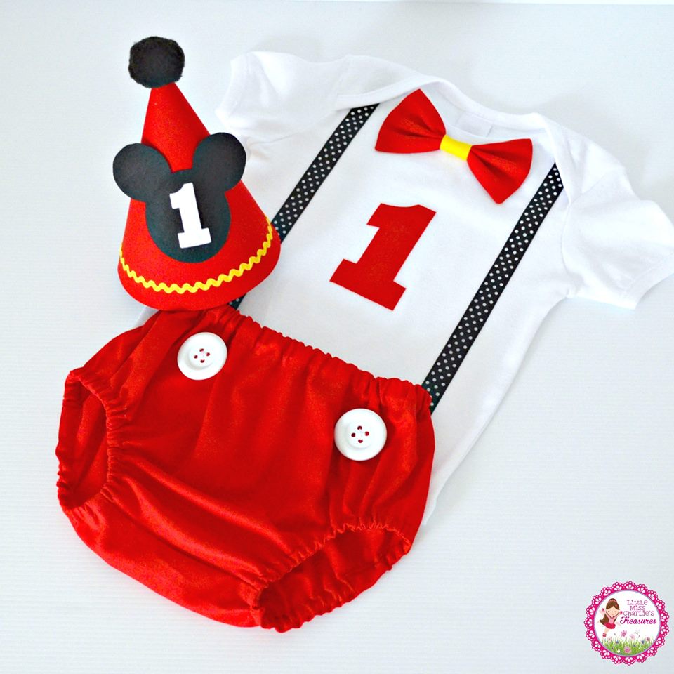 Mickey Mouse kids 1st birthday outfit - Little Miss Charlie's Treasures