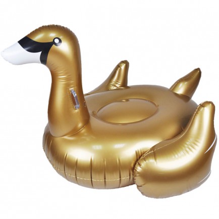 Gold inflatable swan - Lark Store