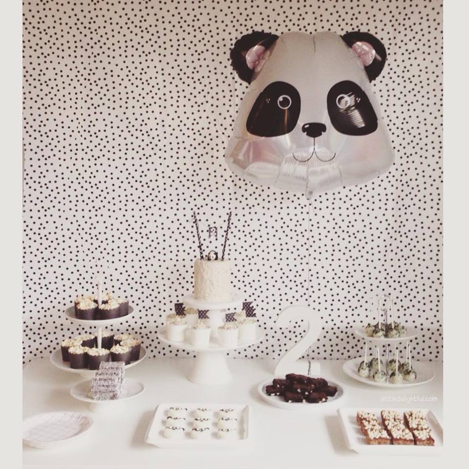 Panda party setup by A Little Delightful blog