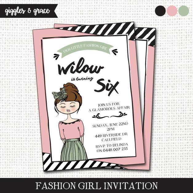 Invitation - Giggles and grace designs