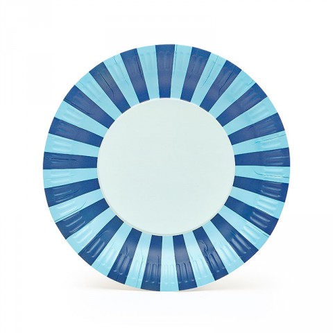 Blue sherbert paper plates - Emiko Blue