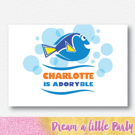 Finding Dory Party backdrop - Dream a little party