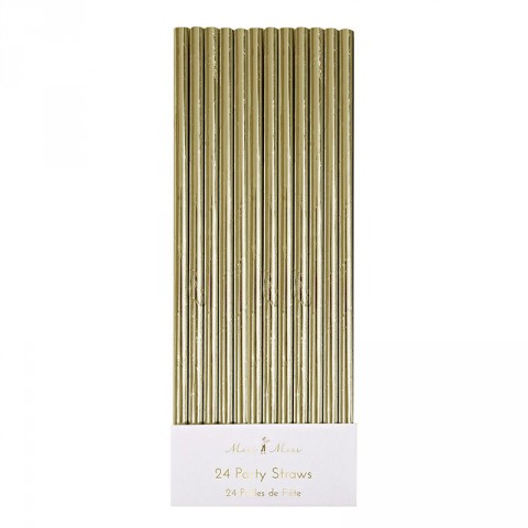 Gold foil straws - Emiko Blue