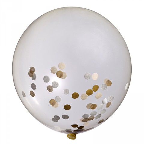 Gold confetti balloon - Emiko Blue