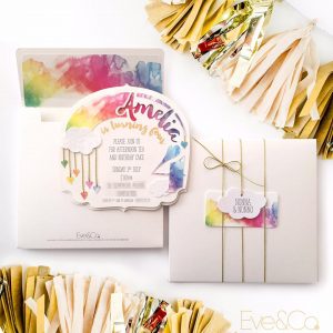rainbow party invitation - eve & co