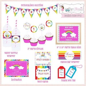rainbow party - paper blossom creations