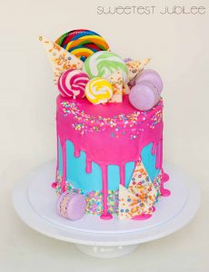 bright rainbow cake - sweetest jubilee