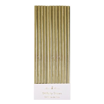 Gold foil straws