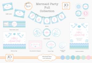 mermaid party printables