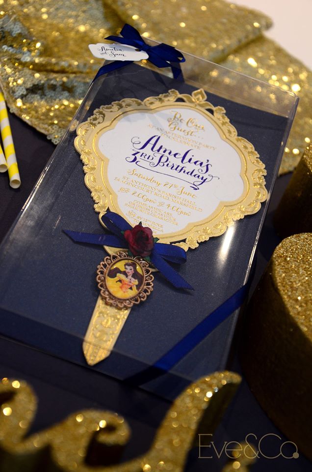beauty and the beast invitations
