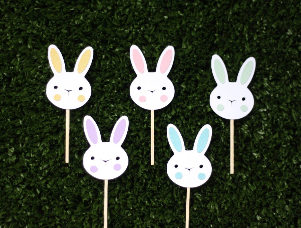 easter bunny cupcake toppers