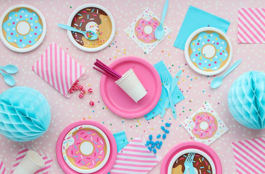 donut party tableware