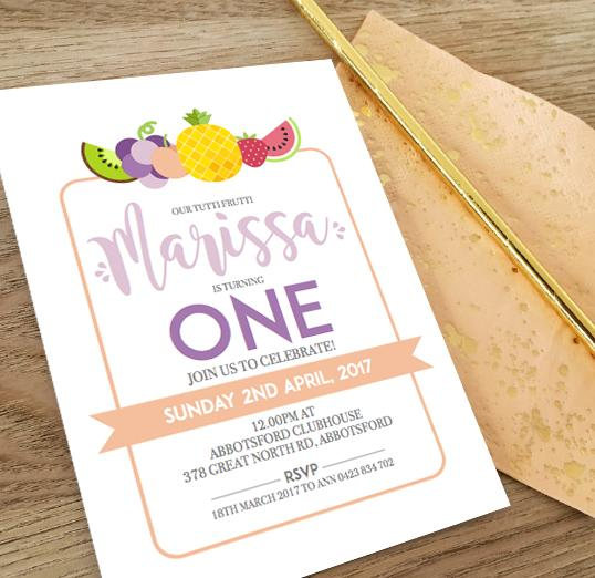 tropical party invitations