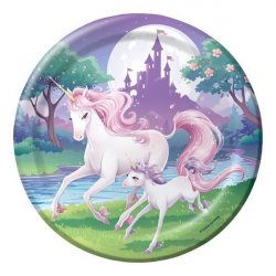 fantasy unicorn plates