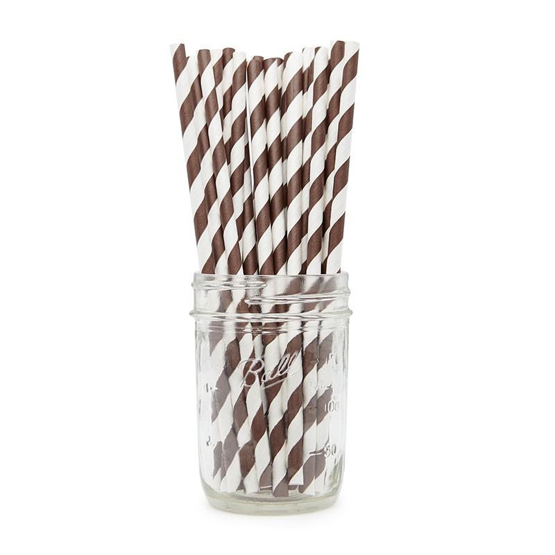 brown stripe straws