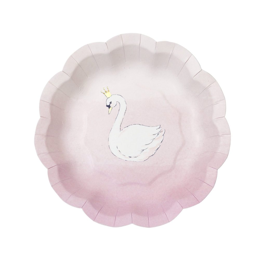 swan party tableware