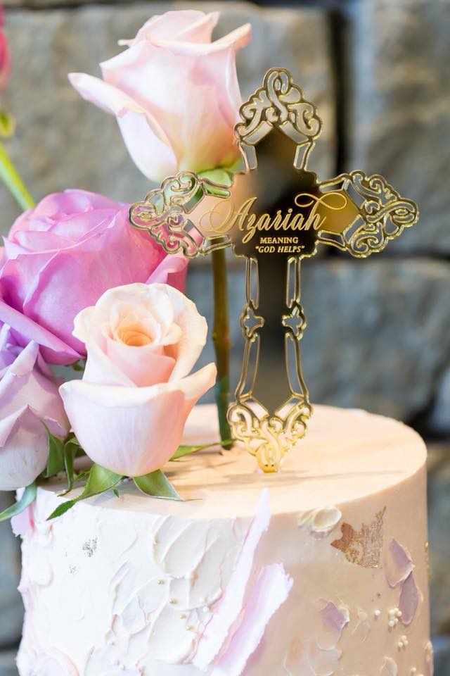christening cake toppers
