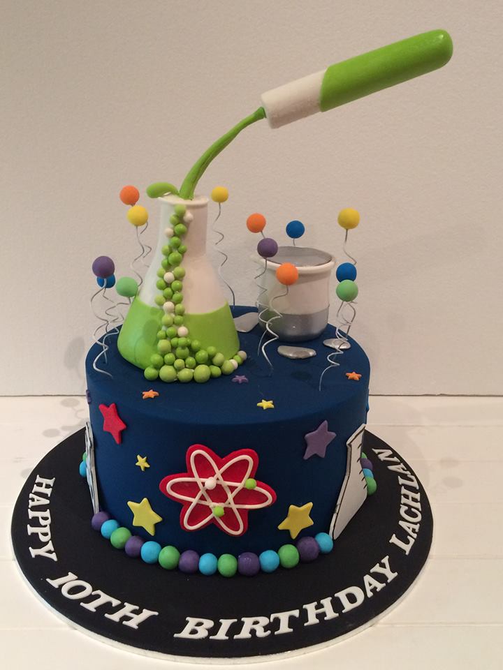 science party cake