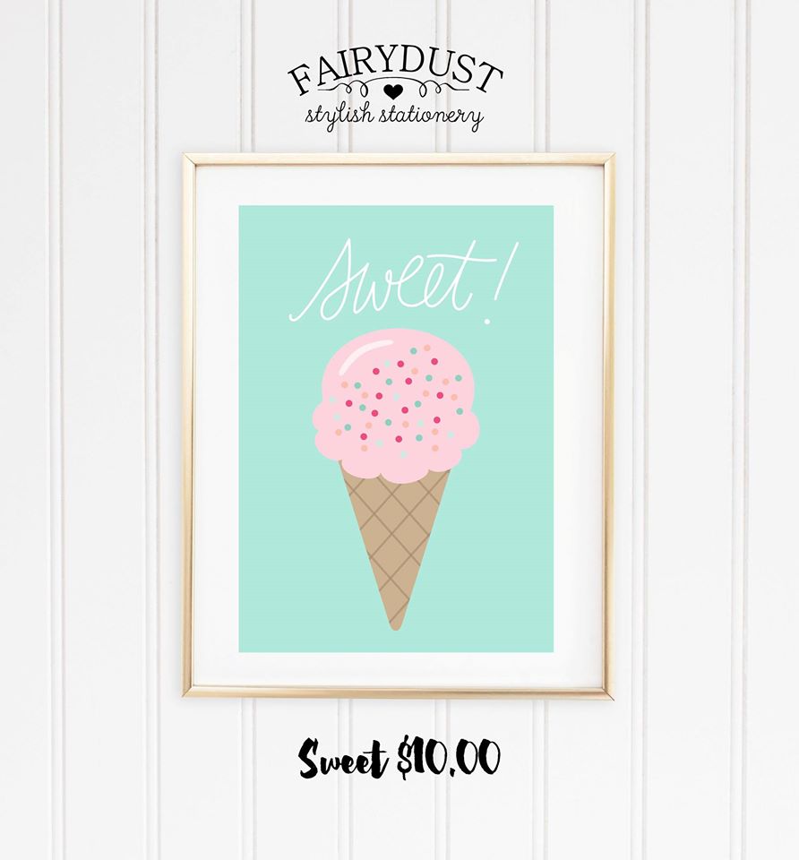 Ice- cream print - Fairy Dust Stylish Stationery