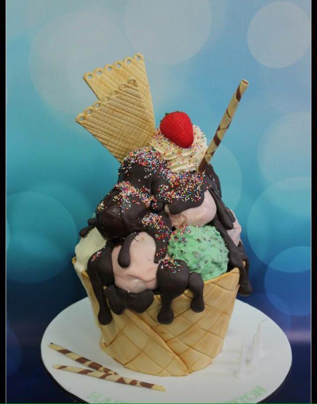 Ice cream sundae cake - JK Cake Designs
