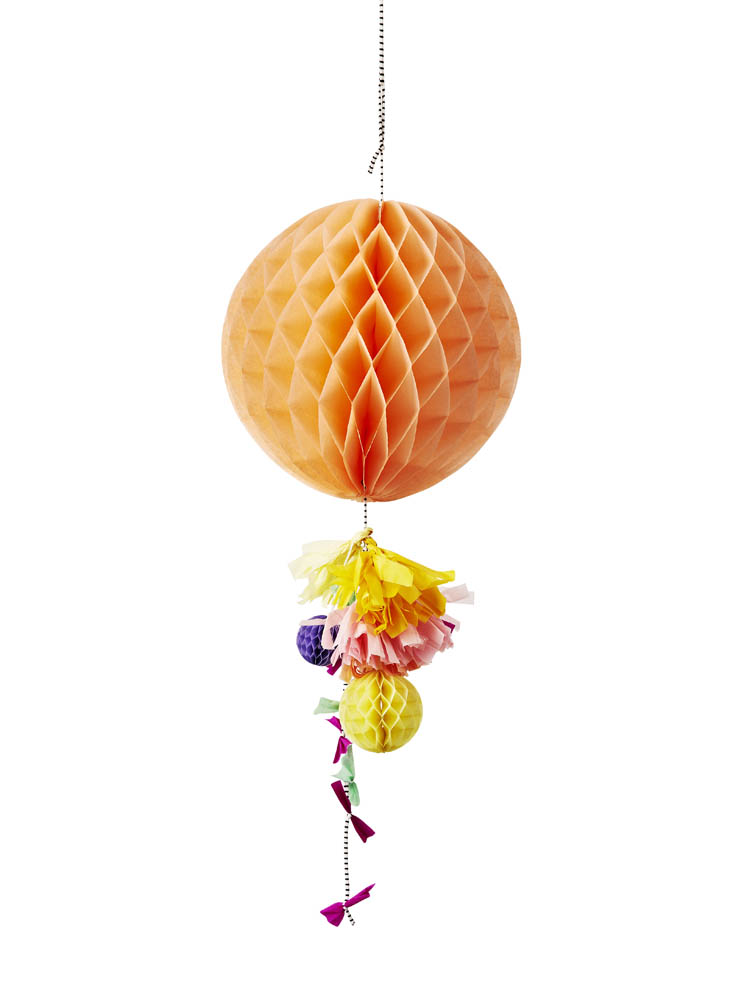 Peach honeycomb fancy decoration - Poppies For Grace