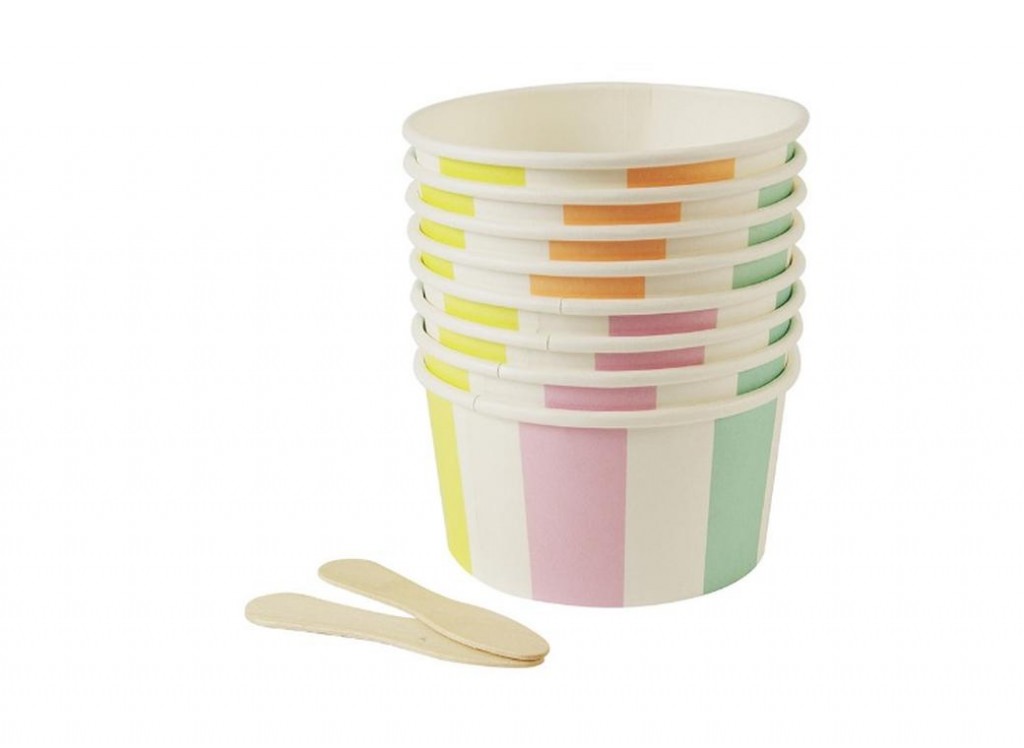 Pastel stripe ice-cream cups - Love The Occasion