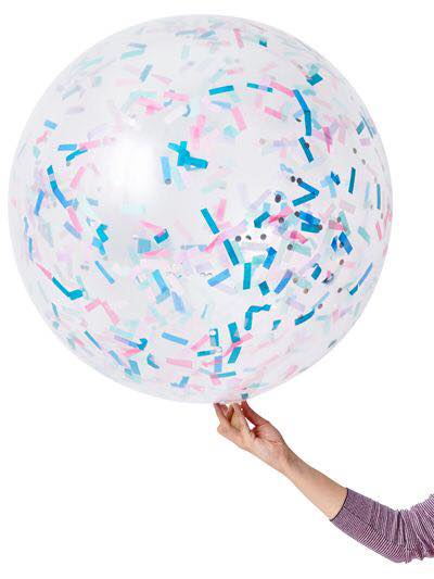Jumbo unicorn confetti balloon - Favor Lane