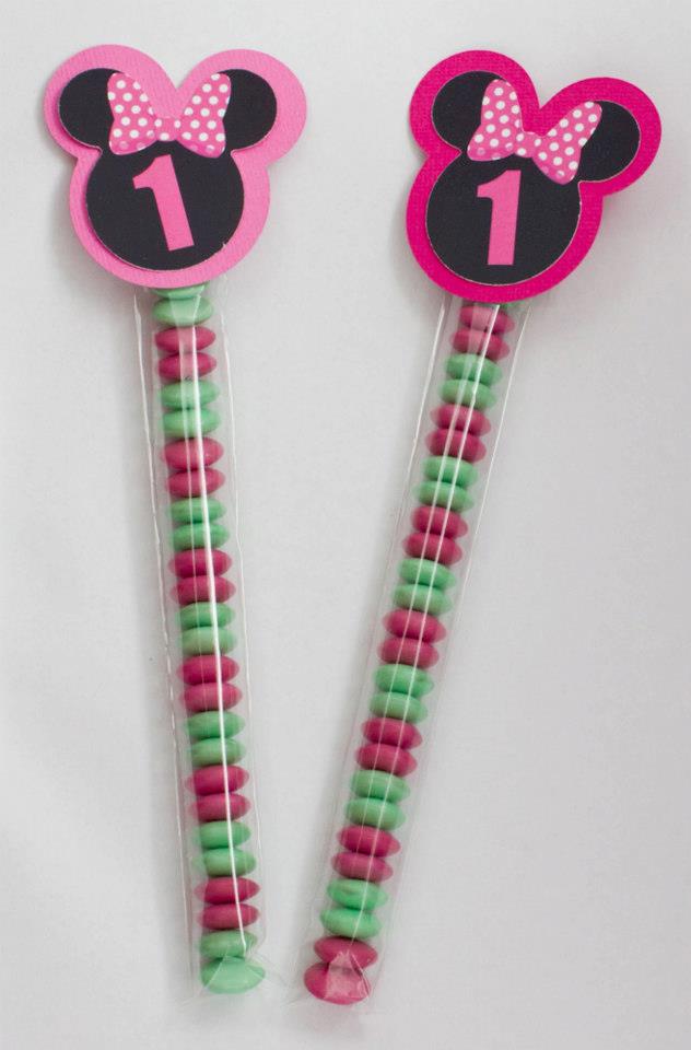 Minnie Mouse favour tubes - Sweetheart Party Extras