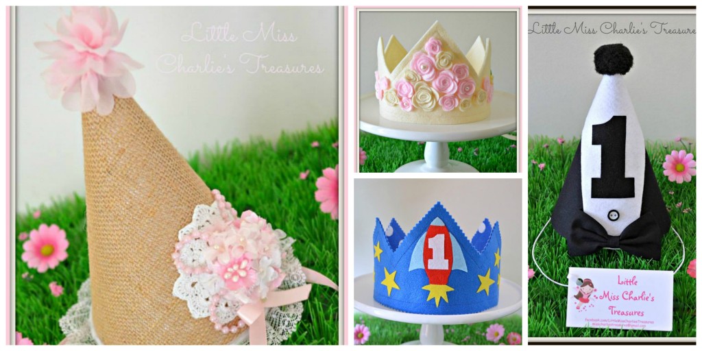 Personalised party hats - Little Miss Charlie's Treasures