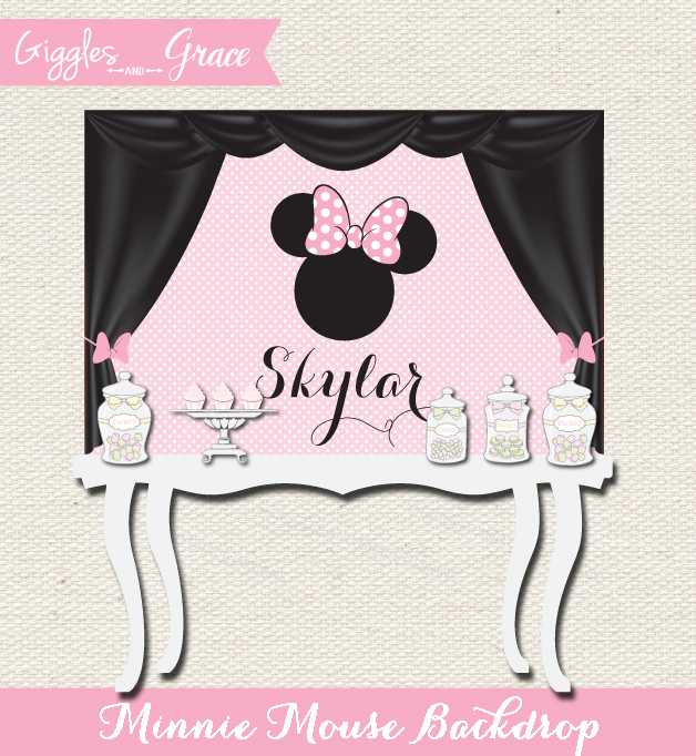 Minnie Mouse party backdrop