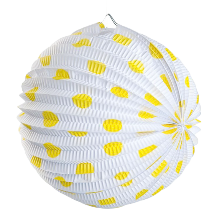 Yellow polka dot lantern - Hip and Hooray