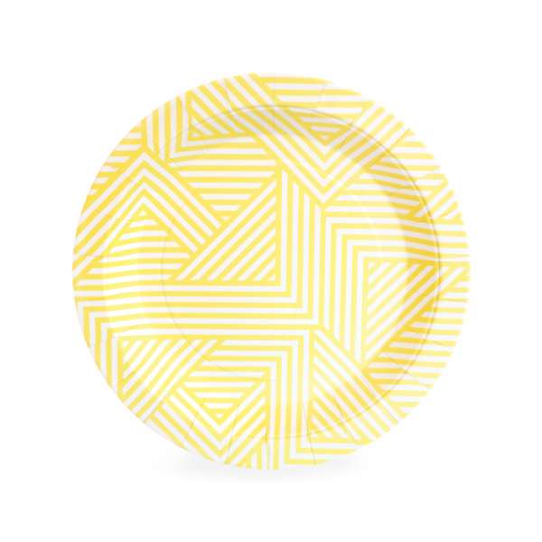 Paper Eskimo hello yellow party plate - The Party Parlour