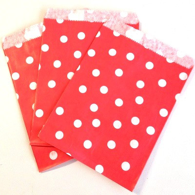 Red polka dot favour bag - Ruby Rabbit Partyware