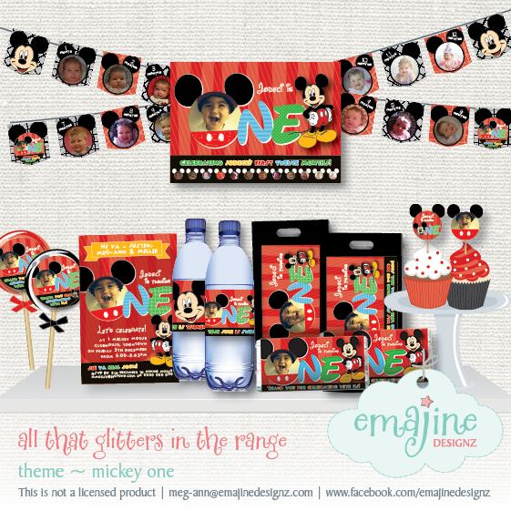 Mickey Mouse party printables - Emajine designz
