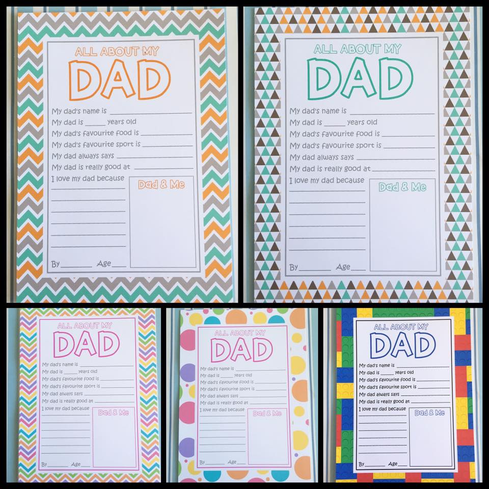 Father's Day fill in cards - Diy Parties by Renee