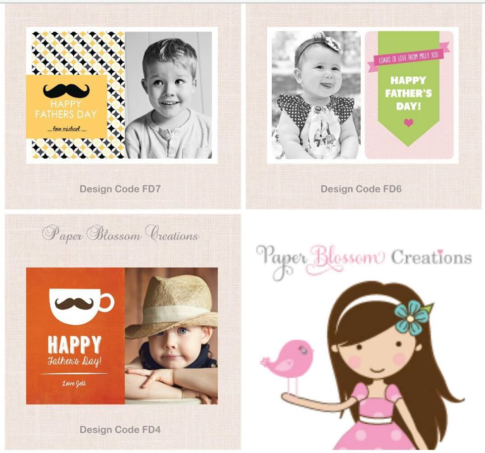 Fathers Day photo cards - Paper Blossom Creations