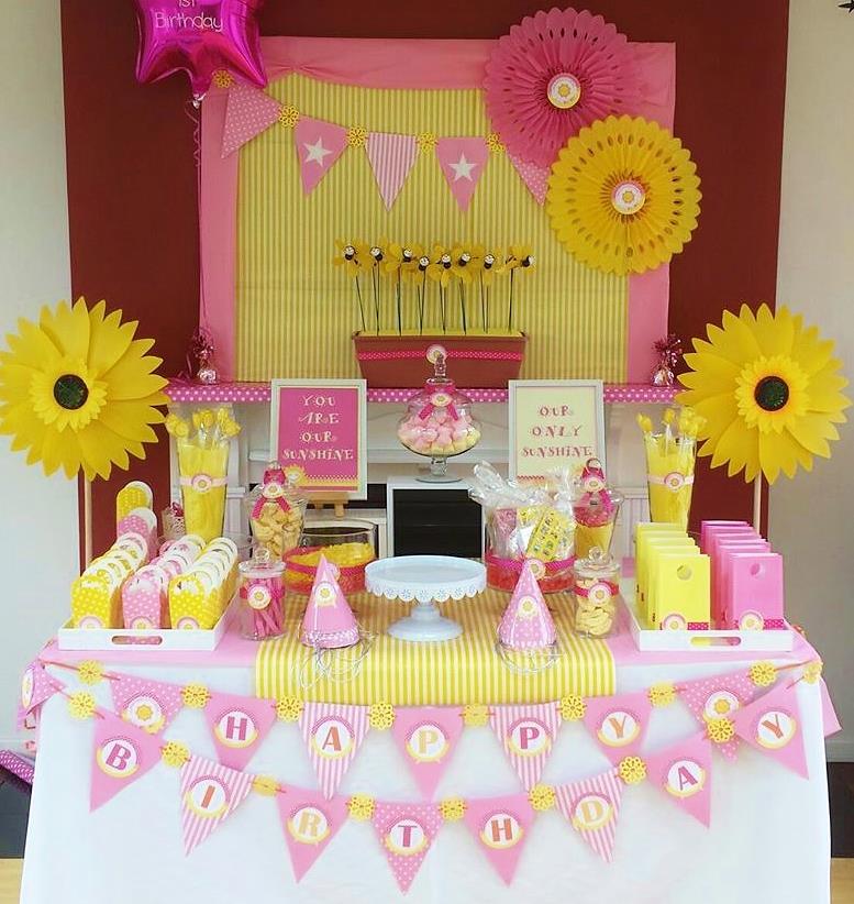 Little Miss Sunshine first birthday - Easy Breezy Parties (Melb)