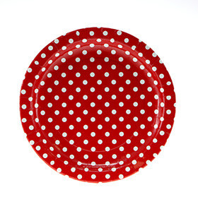 Red polka dot plates - Ruby Rabbit Partyware