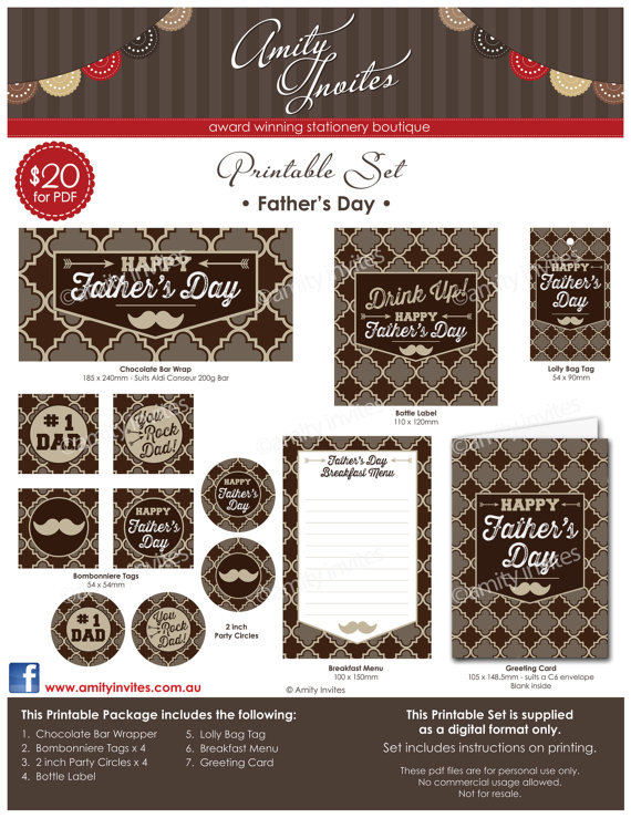 Father's Day printables - Amity Invites