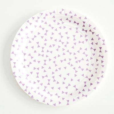 Purple bow plates - Ruby Rabbit Partyware