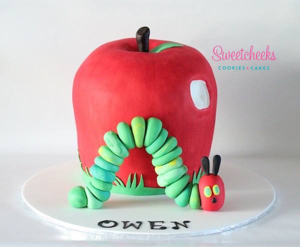 Hungry Little Caterpillar cake - Sweetcheeks Cookies and Cake