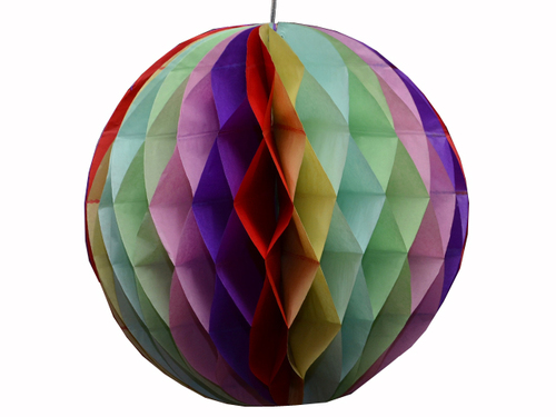 Rainbow honeycomb lantern - Party and Co