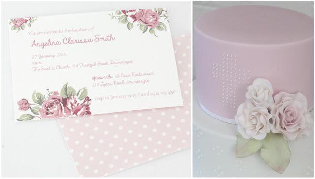Floral party invitation (and matching cake) - Deliciously Yours