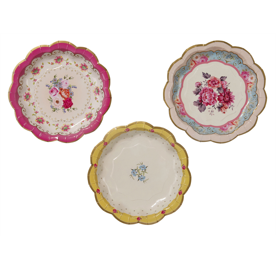 Truly Scrumptious floral plates - My Party Boutique