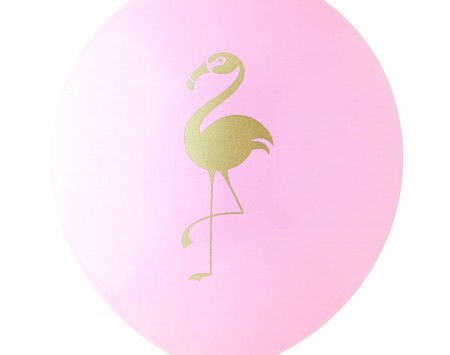 Pink and gold flamingo balloon - Love The Occasion