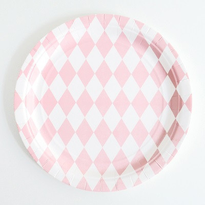 Pink diamond plate - Ruby Rabbit Partyware