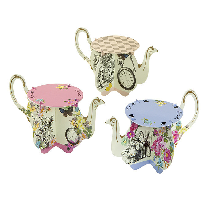 Alice in wonderland teapot cupcake stands - Ruby Rabbit Partyware