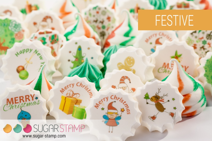 Meringue sugar stamps, $8 - Confectionately Yours